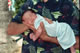 Resting in daddy's hands